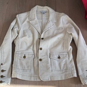 Women’s white corduroy jacket